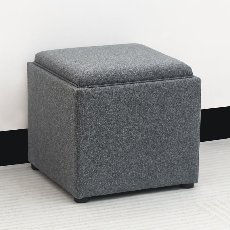 Ciocia Upholstered Ottoman, Gray