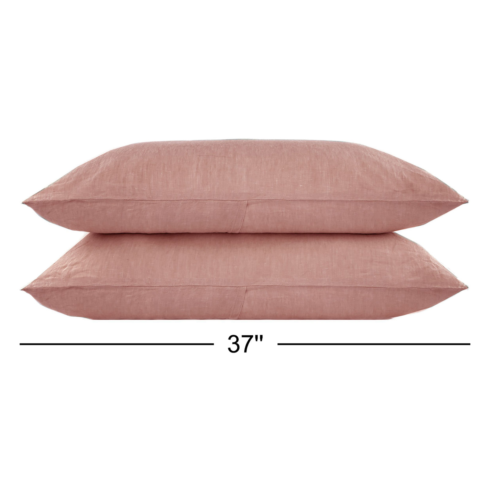 Linen Pillowcase, Clay, King Pillowcase