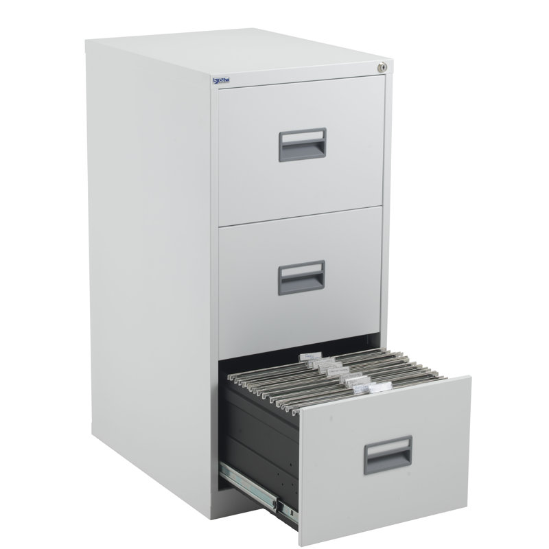 46.5cm Wide 3 -Drawer Steel File Cabinet, White