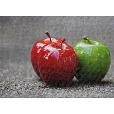 Tapis gris à pommes brillantes