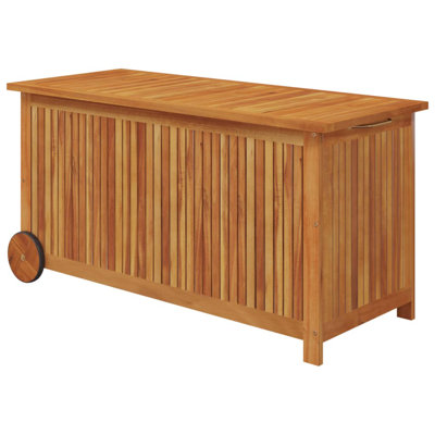 Water Resistant Acacia Solid Wood Deck Box in Brown by VidaXL