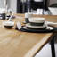 Table de conférence brune et noire en bois massif + fer-285192984