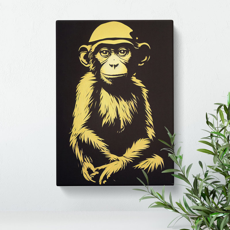 A Young Monkey No.1 - Wrapped Canvas, 50cm H x 35cm W