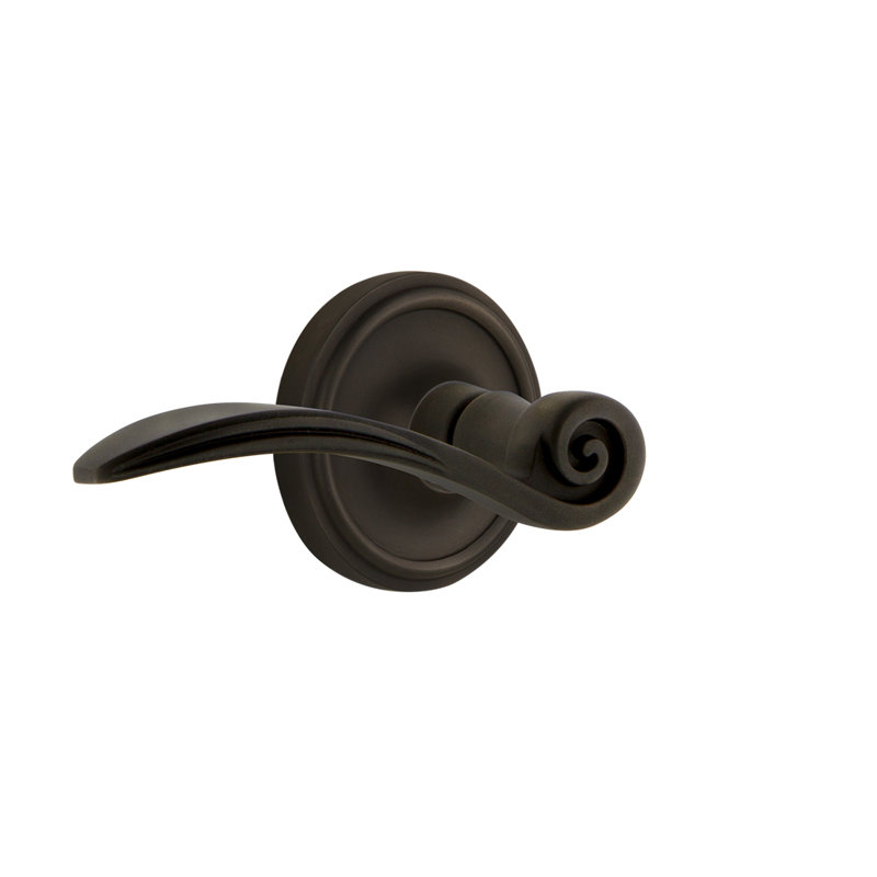 Mannequin simple avec levier de cygne Nostalgic Warehouse Classic Rosette, Bronze frotté à l'huile, Gaucher