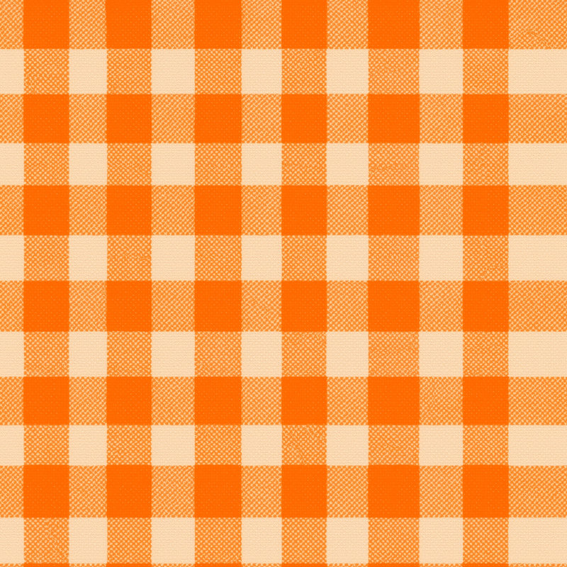 Nappe orange à carreaux orange, Peel and Stick