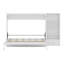Grand lit escamotable avec rangement réglable, cadre de lit mural avec 4 compartiments, 1 grand tiroir, lit plateforme pliable-1925019226
