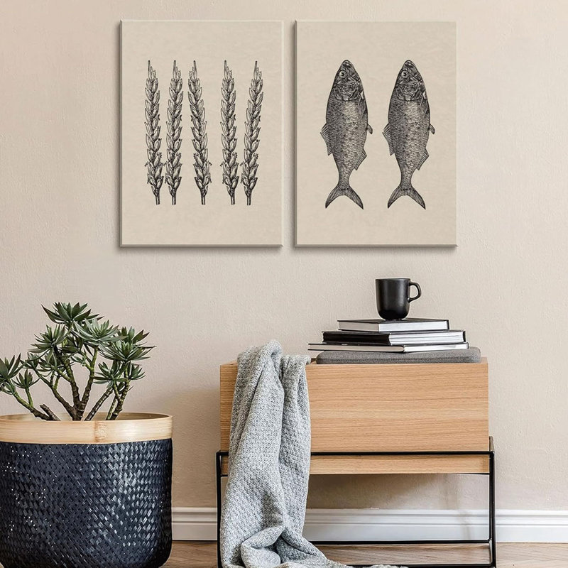 2 Piece Wrapped Canvas Wall Art, 40cm H x 30cm W