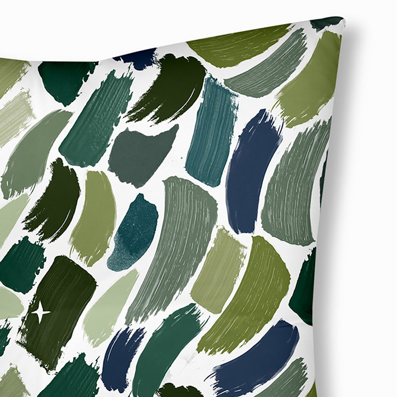 343_Oreiller de sol capitonné Wenstry Design, 26 po x 26 po, Vert
