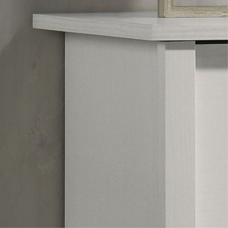 Commode 4 tiroirs avec poignées, Blanc