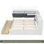 Lit plateforme en bois avec tête de lit, tablettes et 2 tiroirs-460657816-460657819