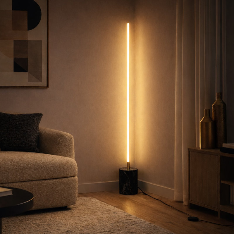 Brassed Gold LED Floor Lamp