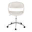 Task Chair In Gold Metal And Light Grey Faux Leather-14942856-14942901