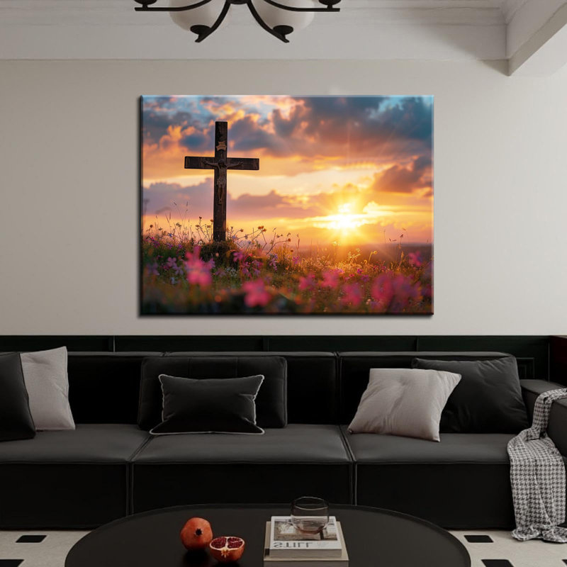 Chrétien Jésus sur toile, H 36 po x l 48 po