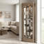 Delia Solid Wood Lighted Curio Cabinet-1383058752