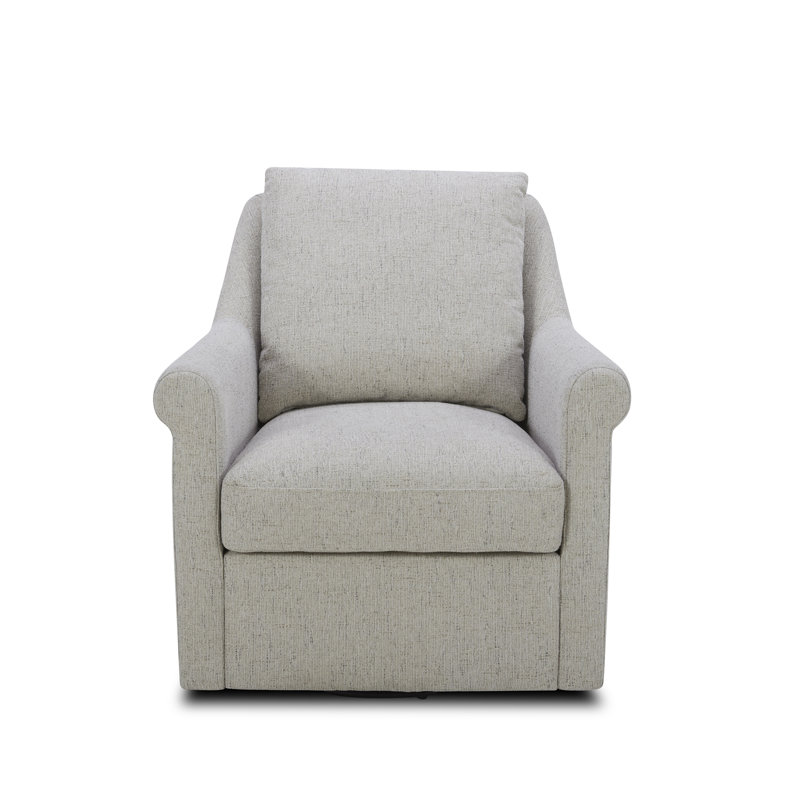 Oshua 33" W Upholstered Accent Chair, Polyester, Pebble Chenille