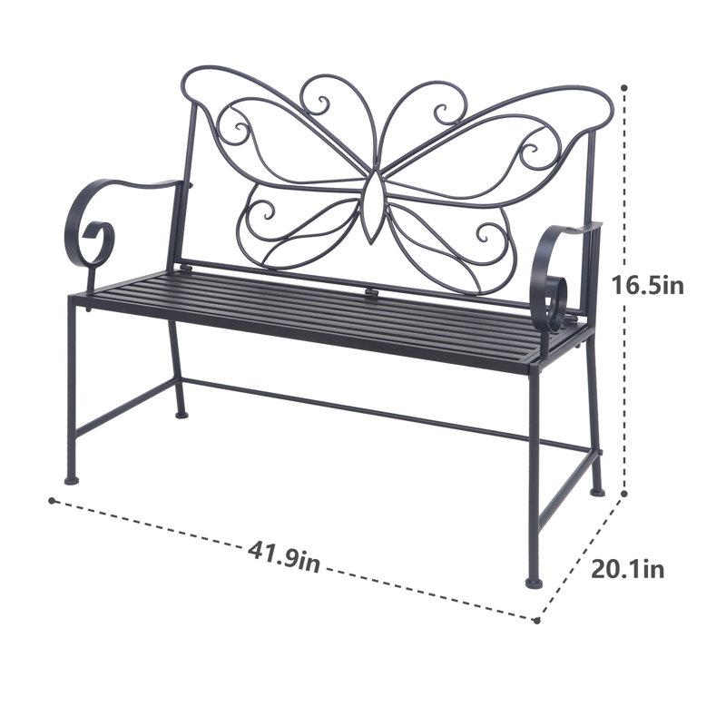 Banc de jardin 42 po, Noir