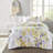 Yellow Botanical Bed Set With Pockets, Twin