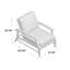 Croquet Teak Patio Chair with Cushions-239912483-239912427-239912529