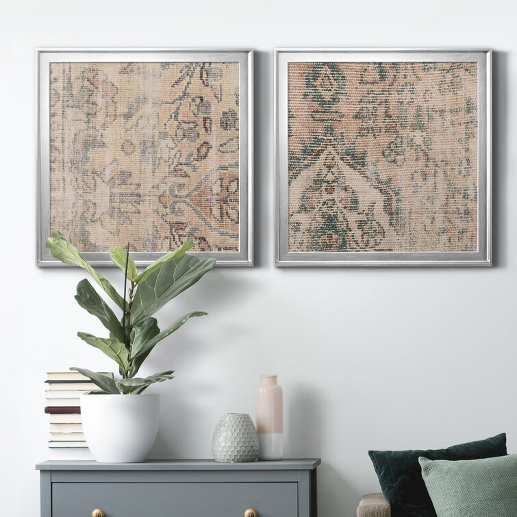 framed textile wall art