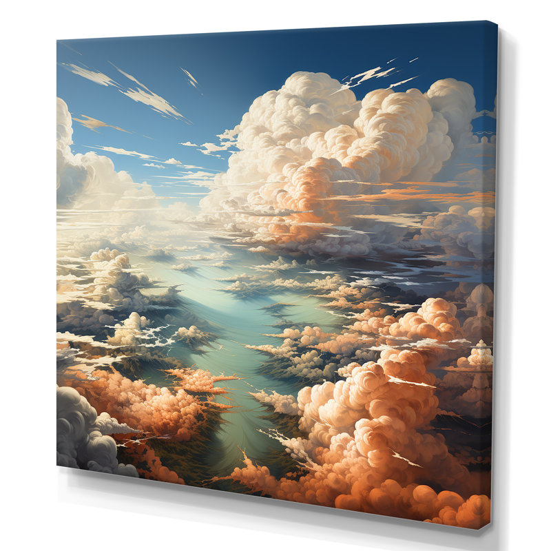 «Sky View The Art Of Clouds III» - art mural nuages, Toile tendue, H 16 po x l 16 po