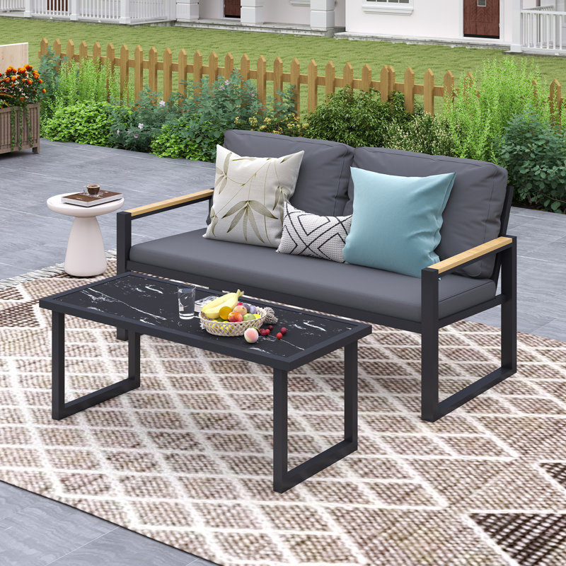 Maleta 2 - Person Patio Conversation Set with Cushions