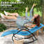 Chaise berçante pour pelouse, méridienne Zero Gravity, bleu pour patio, jardin, piscine avec coussin de jardin