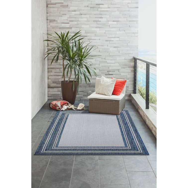 Tapis intérieur / extérieur bleu Kaed