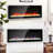 60" Recessed Thin Tempered Glass Front Wall Mounted Electric Fireplace With Remote And Multi Color Flame And Ember Bed, LED Light Heater-674403329