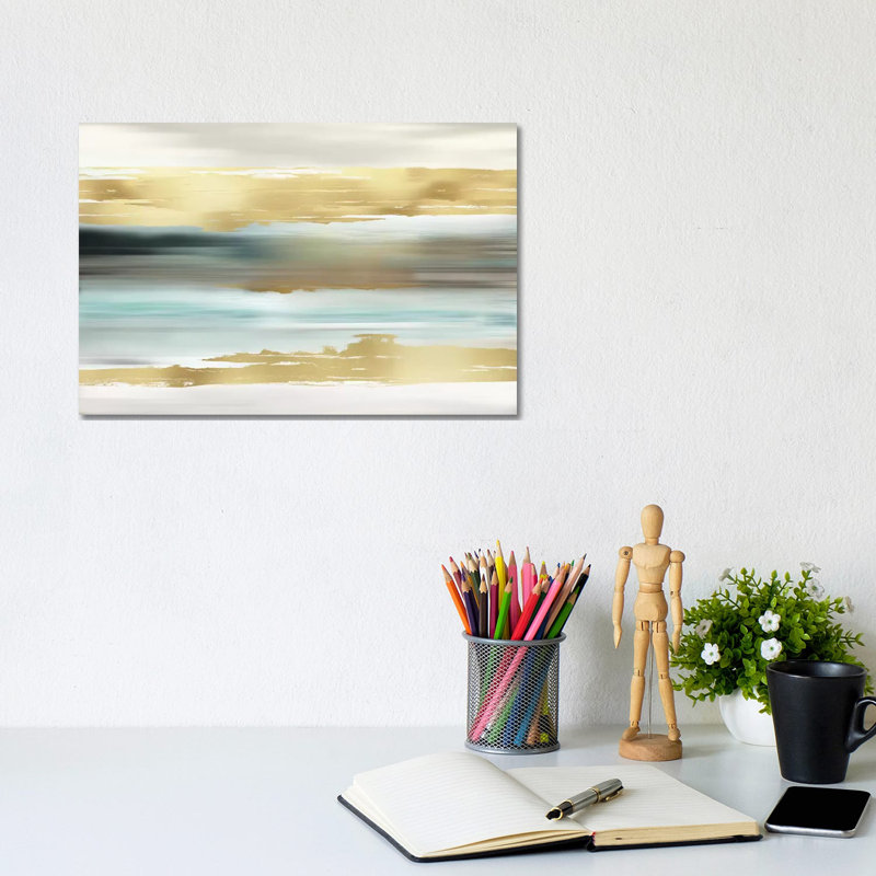 Golden Sunset 1 Piece Wrapped Canvas Painting, 20.32 cm H x 30.48 cm W
