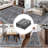 5x7 Washable Area Rugs Soft Vintage Floral Large Rug Foldable Low Pile Indoor Floor Carpet Farmhouse Non-Slip Throw Rugs Dining Room Charcoal Grey-684355983