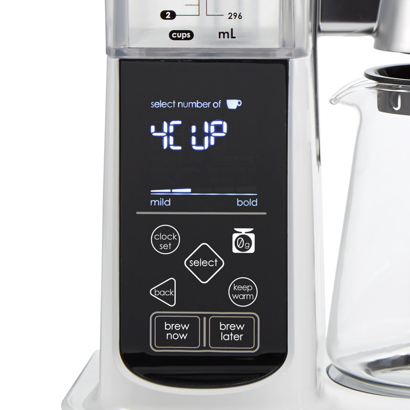 White 8-Cup Automatic and Manual Pour-Over Coffee Maker