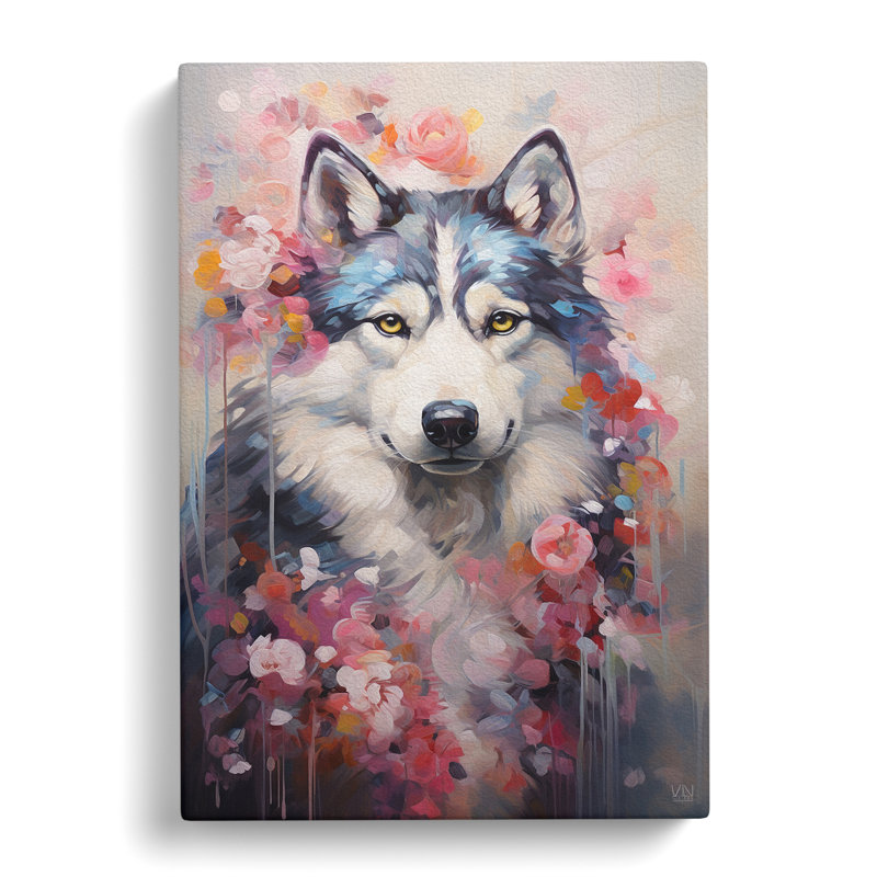 Husky Modern No.2 - Wrapped Canvas, 50cm H x 35cm W x 3cm D