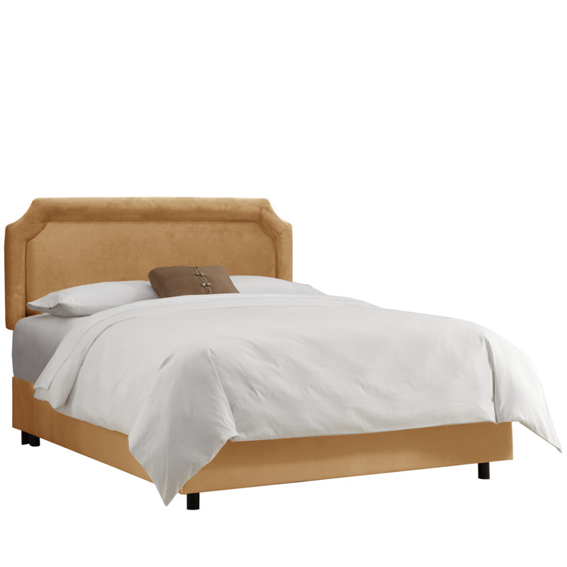 Lockington Upholstered Standard Bed, Queen, White Performance Twill