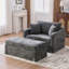 Fauteuil d'appoint avec repose-pieds l 43,9 po Chenille-1701608798