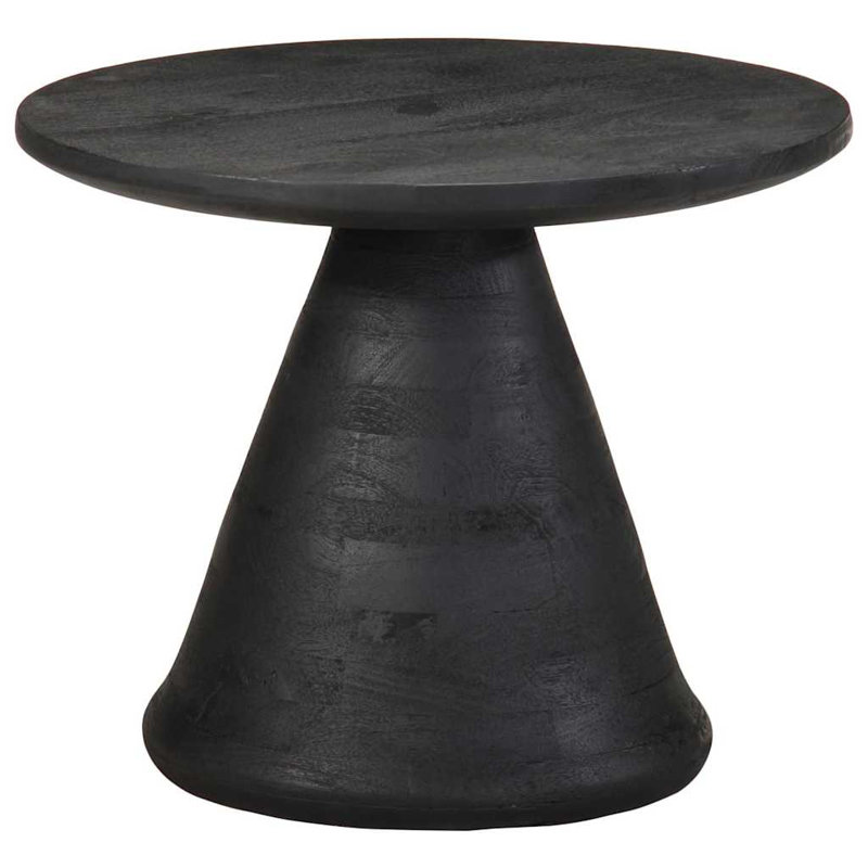 Solid Wood End Table, Black