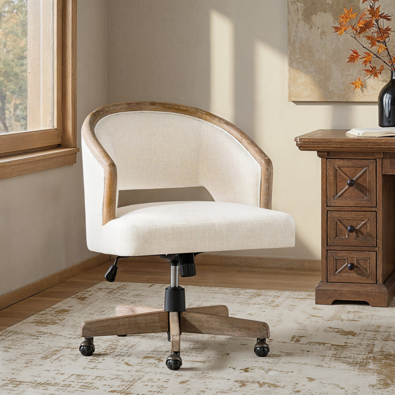 Chaise de bureau Ackeron Faithe, Ivoire ivoire