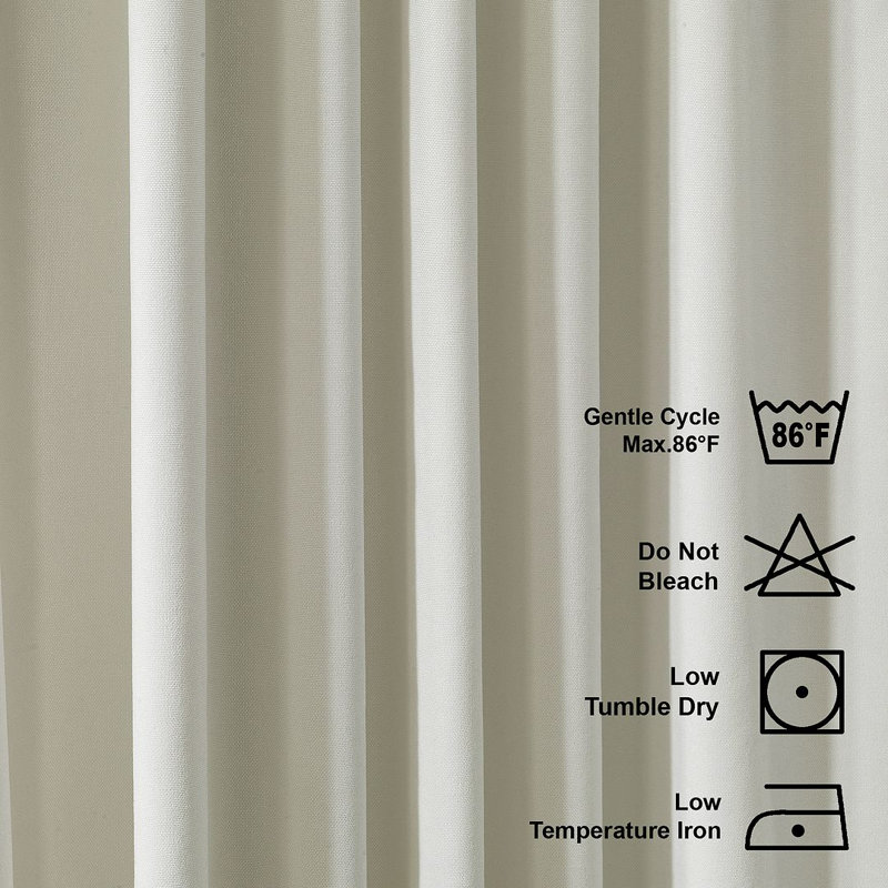 Solid Room Room Darkening Tab top Curtain Panels, 52" W x 144" L, Cream