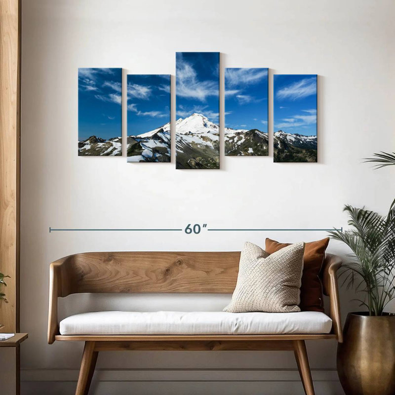 Mont Baker, paysage de montagne, H 24 po x l 49 po
