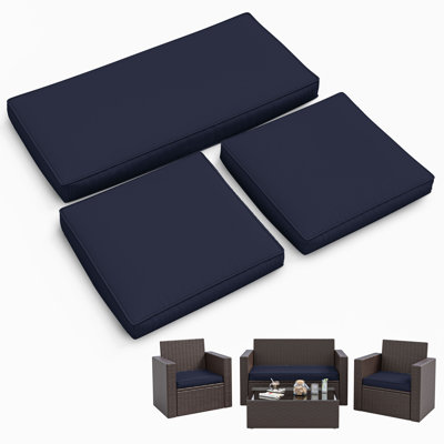 3-Piece Outdoor Seat Cushion Set