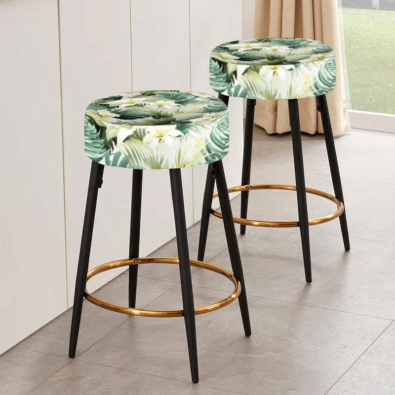 Subdued Tropics Tropical Pattern - Tropical Bar Stools Set Of 2