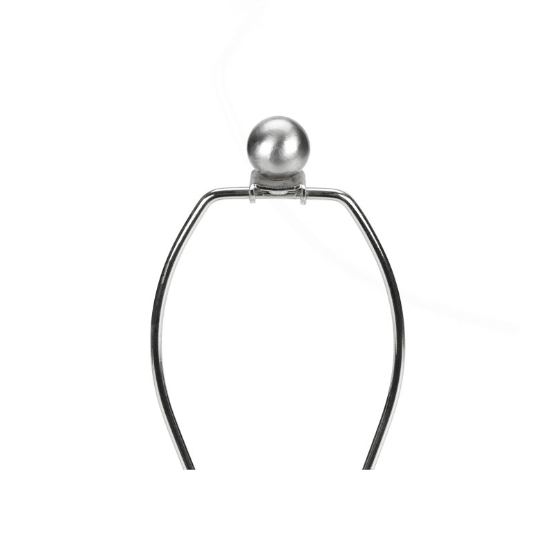 Lampe de table, abat-jour empire en lin ivoire, corps en forme de gourde crème, 21 po