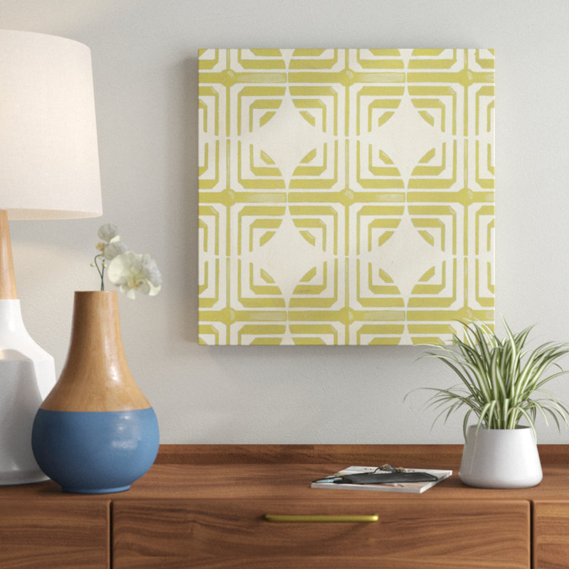 «Retro Blockprint IX», impression sur toile, H 20 po x l 20 po