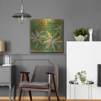 Winston Porter 'Lime Blooms' by St. Hilaire Elizabeth, Metal Wall Art