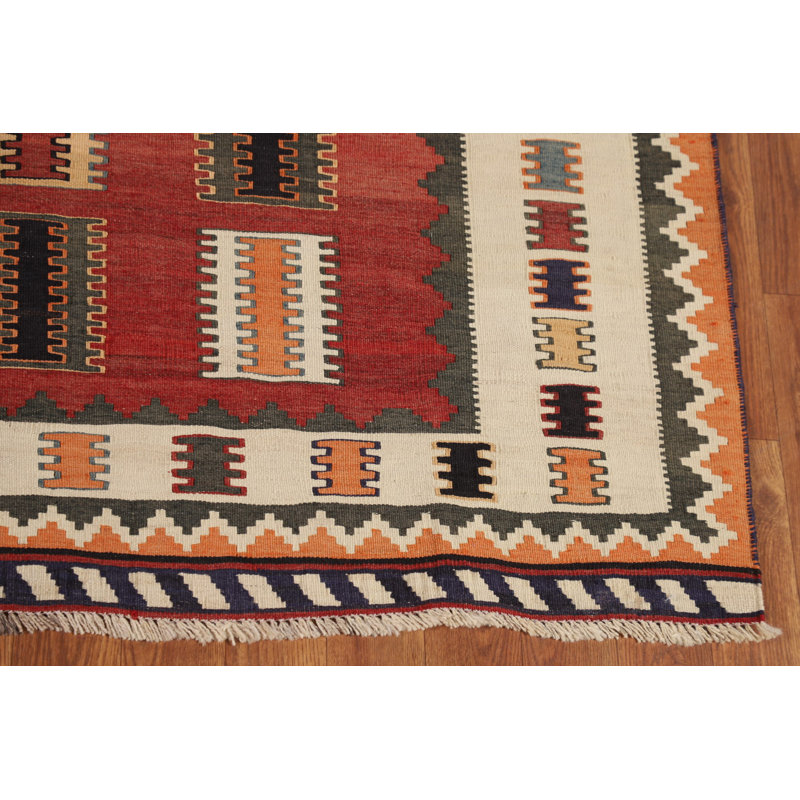Tapis rouge Kilim 5 x 8