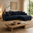 Classic Boneless L-shaped Chenille Fabric Upholstered 3-Seater Sectional Sofa with Two Pillows-735273537-735273539