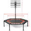 Mini trampoline d'intérieur sport rebondissant avec barre ajustable Sportplus, rouge-58649645