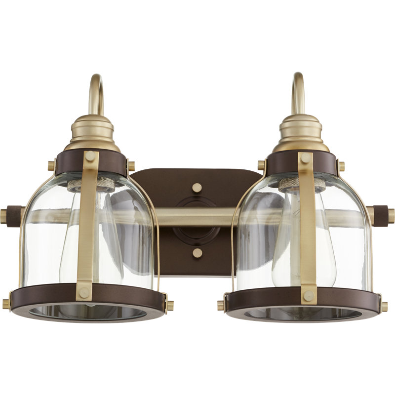 Dishman 2 - Light Dimmable Vanity Light, Aged Brass/Oiled Bronze