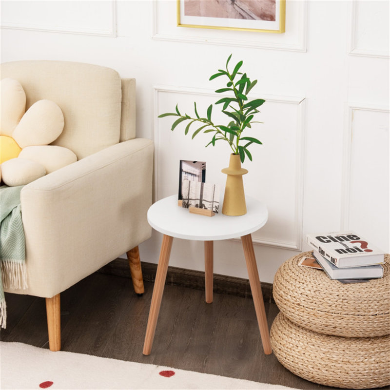 Table basse ronde moderne 16 pouces