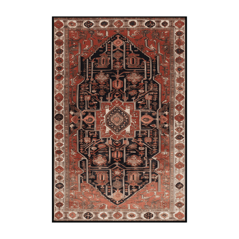 Tapis brun lavable à la machine, Rectangulaire 8 pi x 10 pi