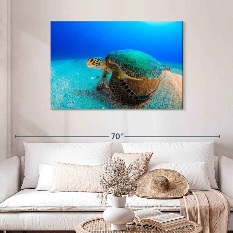 Brampt Resting Sea Turtle, 30" H x 45" W